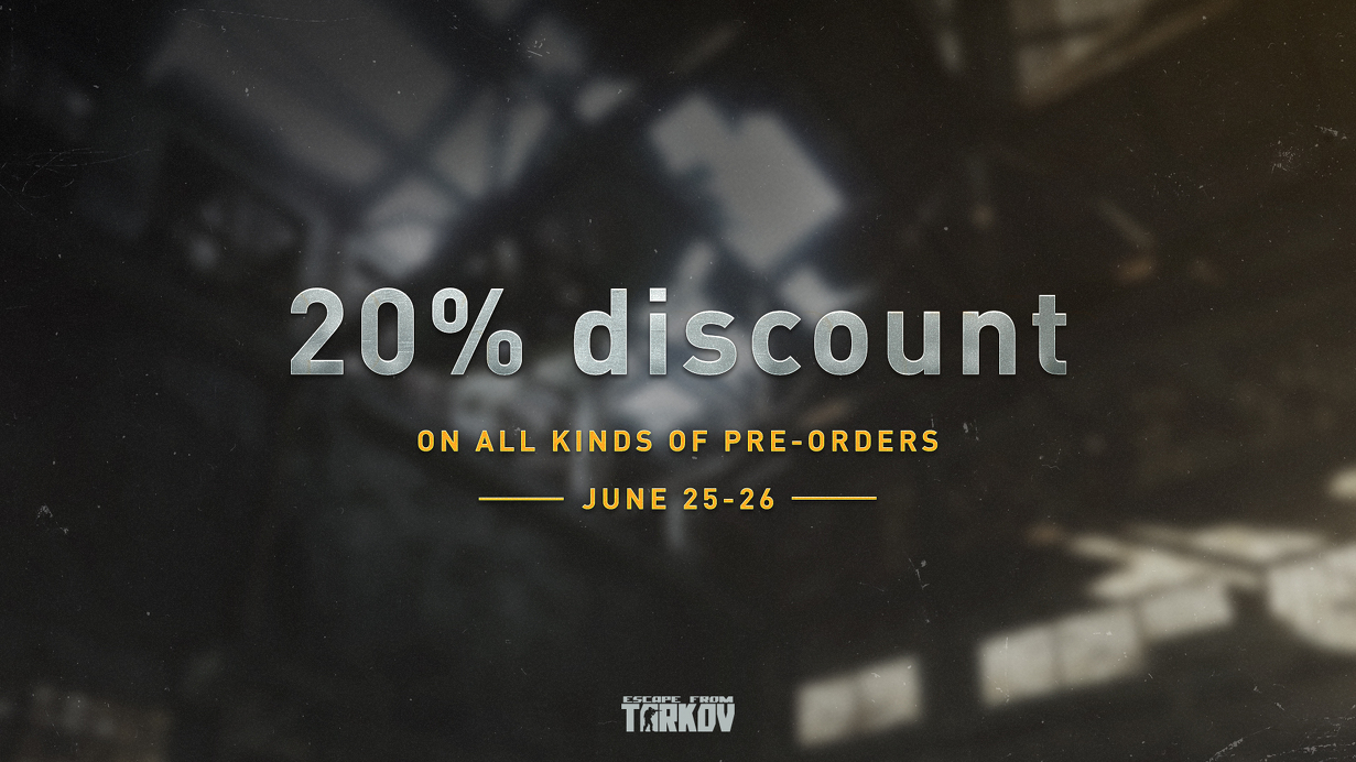 Discounts for the release of the 0.12.11 update in Escape from Tarkov